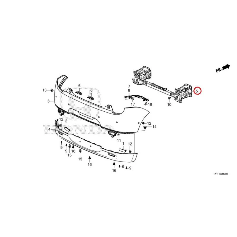 [NEW] JDM HONDA Honda e ZC7 2023 Rear Bumper GENUINE OEM - Image 11
