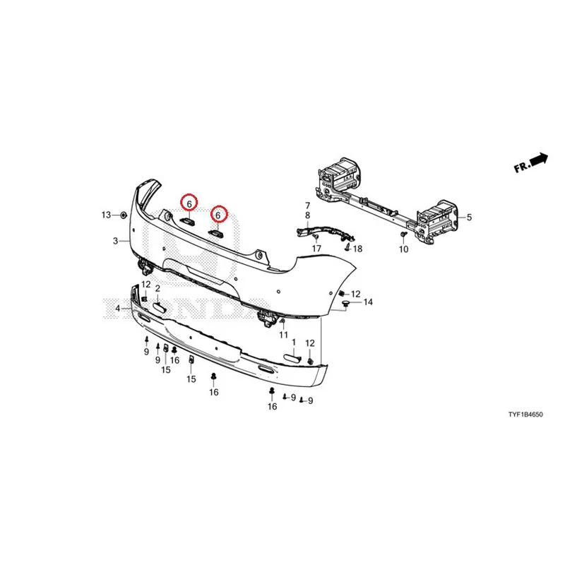 [NEW] JDM HONDA Honda e ZC7 2023 Rear Bumper GENUINE OEM - Image 12