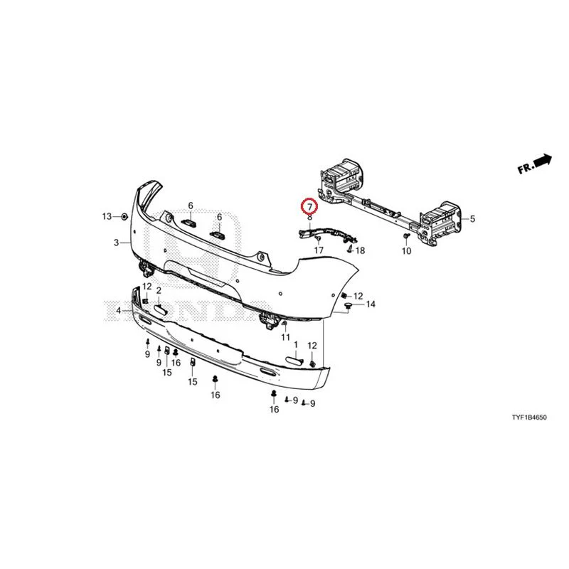 [NEW] JDM HONDA Honda e ZC7 2023 Rear Bumper GENUINE OEM - Image 13