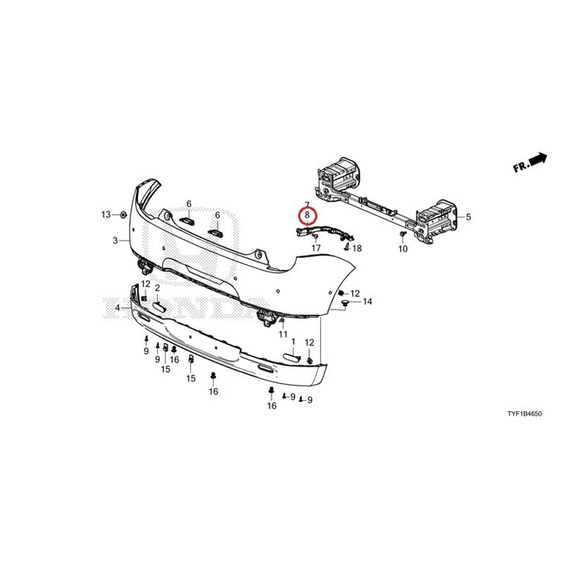 [NEW] JDM HONDA Honda e ZC7 2023 Rear Bumper GENUINE OEM - Image 14