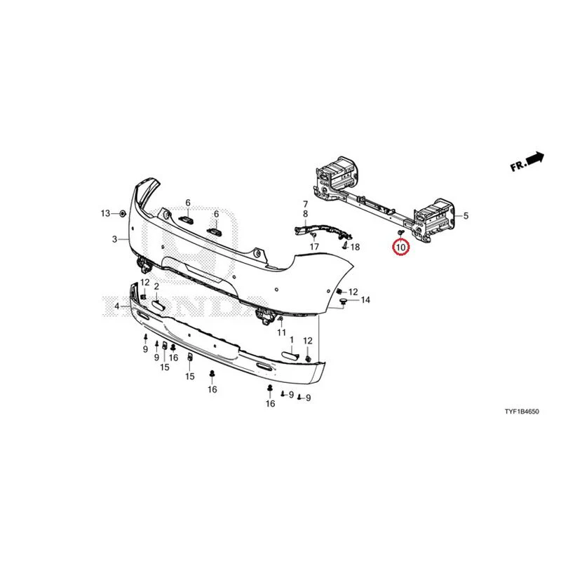 [NEW] JDM HONDA Honda e ZC7 2023 Rear Bumper GENUINE OEM - Image 16