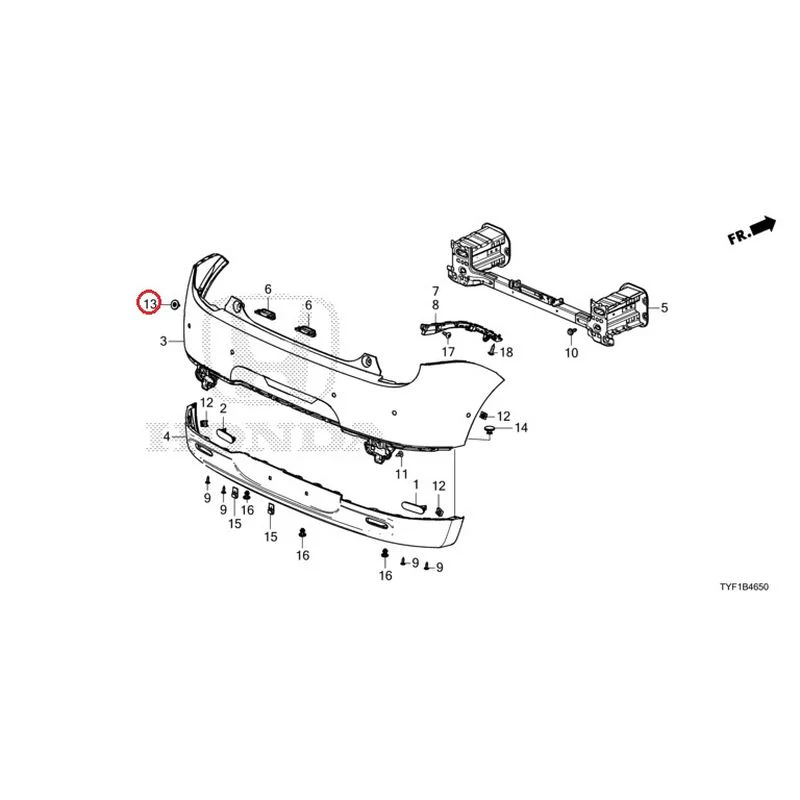 [NEW] JDM HONDA Honda e ZC7 2023 Rear Bumper GENUINE OEM - Image 19