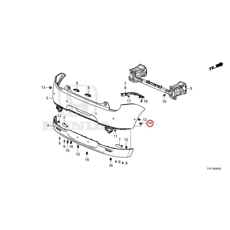[NEW] JDM HONDA Honda e ZC7 2023 Rear Bumper GENUINE OEM - Image 20