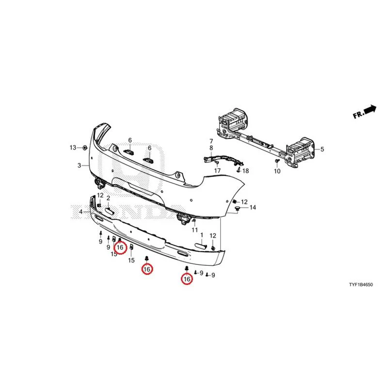 [NEW] JDM HONDA Honda e ZC7 2023 Rear Bumper GENUINE OEM - Image 22