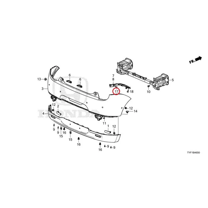 [NEW] JDM HONDA Honda e ZC7 2023 Rear Bumper GENUINE OEM - Image 23