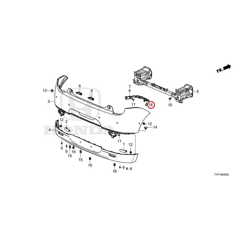 [NEW] JDM HONDA Honda e ZC7 2023 Rear Bumper GENUINE OEM - Image 24