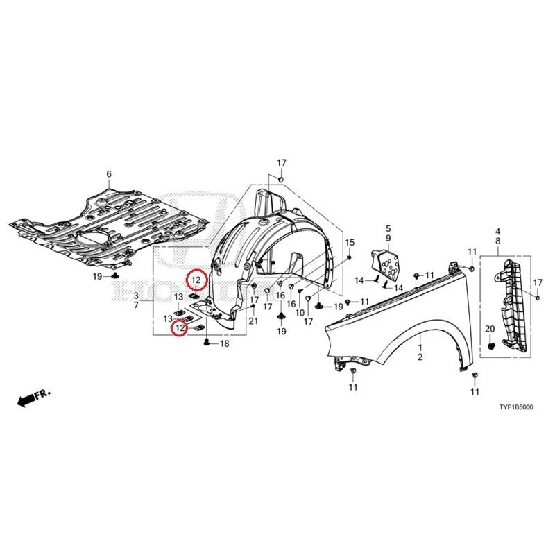 [NEW] JDM HONDA Honda e ZC7 2023 Front Fenders GENUINE OEM - Image 13