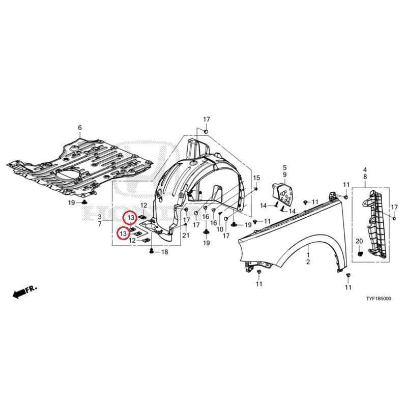 [NEW] JDM HONDA Honda e ZC7 2023 Front Fenders GENUINE OEM - Image 14