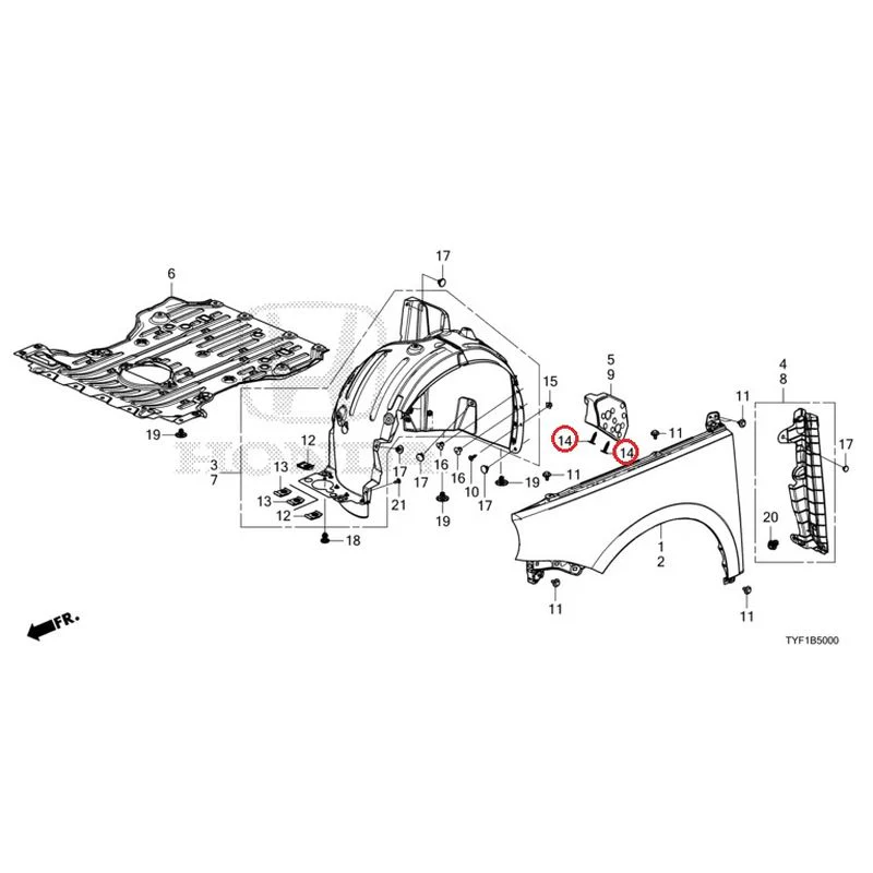 [NEW] JDM HONDA Honda e ZC7 2023 Front Fenders GENUINE OEM - Image 15