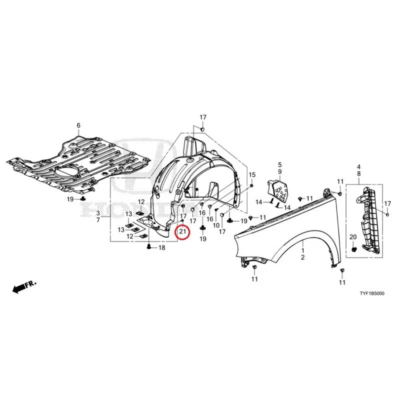 [NEW] JDM HONDA Honda e ZC7 2023 Front Fenders GENUINE OEM - Image 22