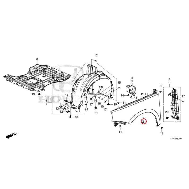 [NEW] JDM HONDA Honda e ZC7 2023 Front Fenders GENUINE OEM - Image 3