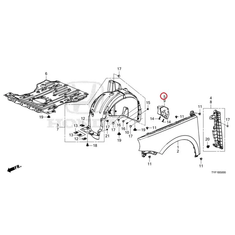 [NEW] JDM HONDA Honda e ZC7 2023 Front Fenders GENUINE OEM - Image 6