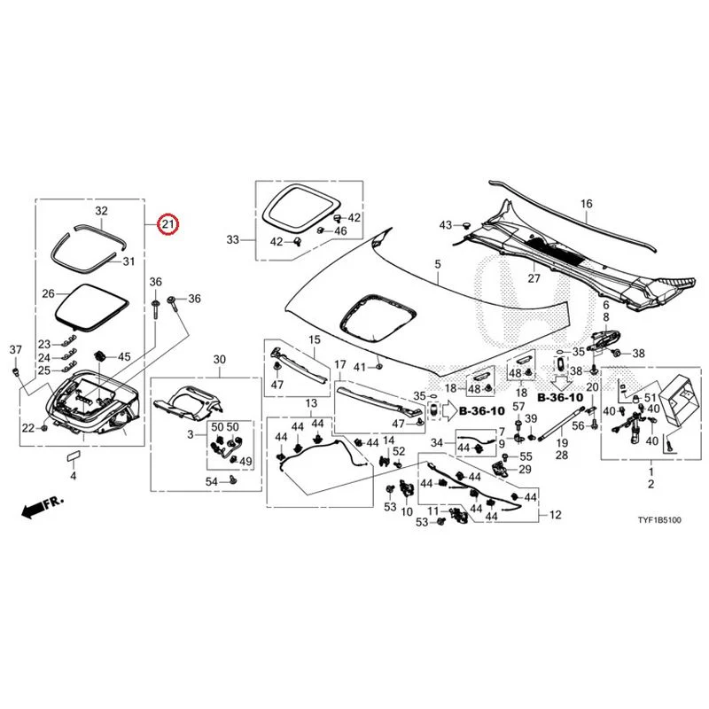 [NEW] JDM HONDA Honda e ZC7 2023 Hood GENUINE OEM - Image 24