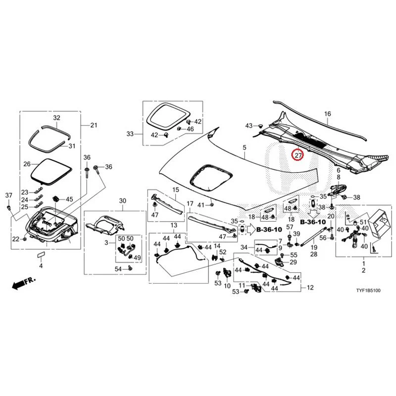 [NEW] JDM HONDA Honda e ZC7 2023 Hood GENUINE OEM - Image 30