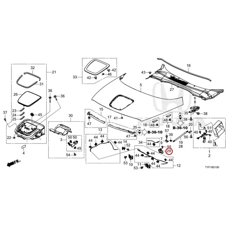 [NEW] JDM HONDA Honda e ZC7 2023 Hood GENUINE OEM - Image 32