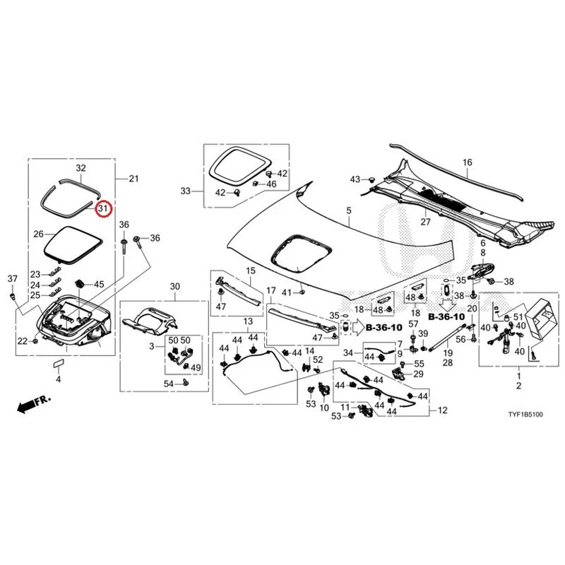 [NEW] JDM HONDA Honda e ZC7 2023 Hood GENUINE OEM - Image 34