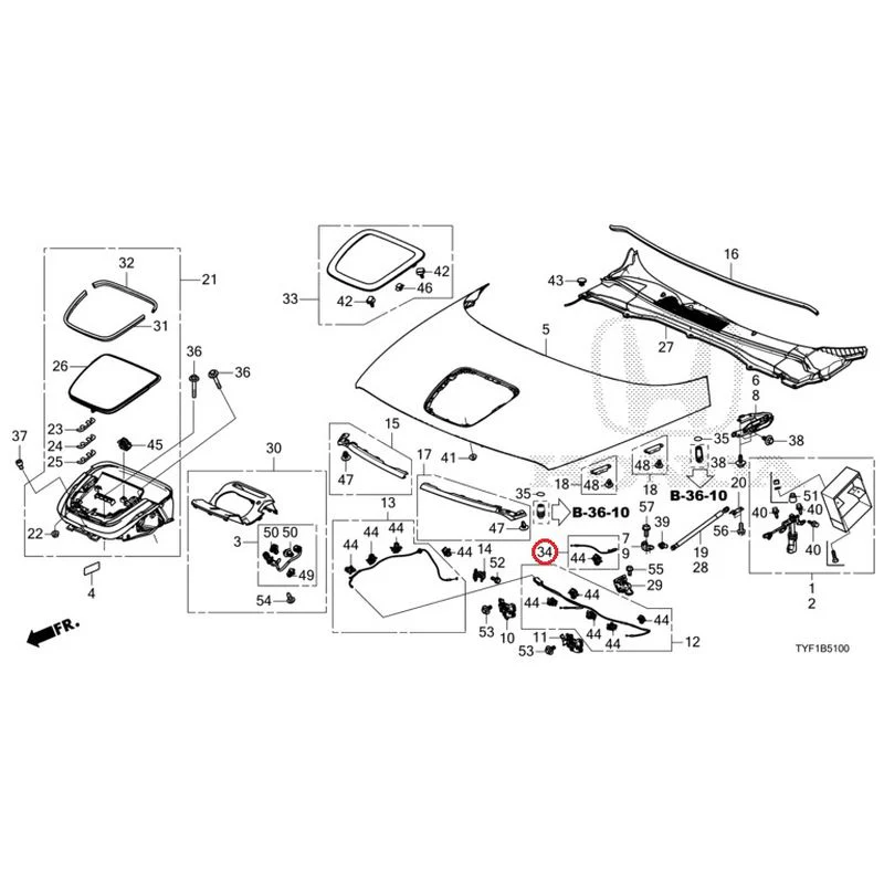[NEW] JDM HONDA Honda e ZC7 2023 Hood GENUINE OEM - Image 37