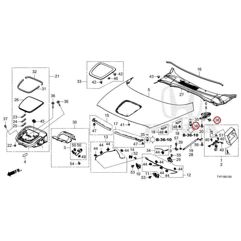 [NEW] JDM HONDA Honda e ZC7 2023 Hood GENUINE OEM - Image 41