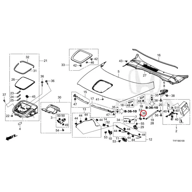 [NEW] JDM HONDA Honda e ZC7 2023 Hood GENUINE OEM - Image 42