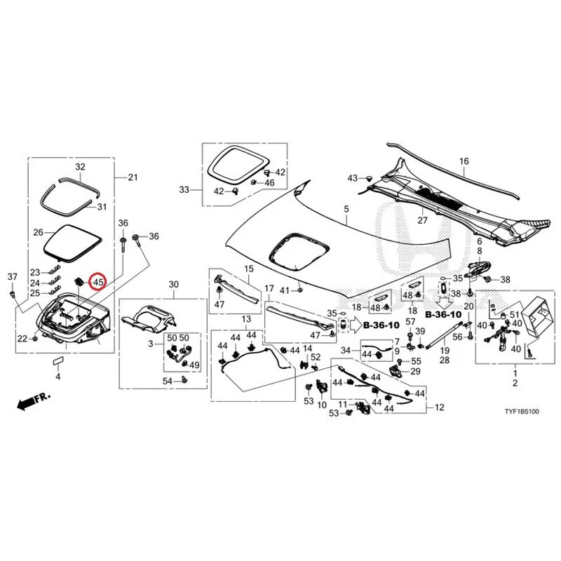 [NEW] JDM HONDA Honda e ZC7 2023 Hood GENUINE OEM - Image 48