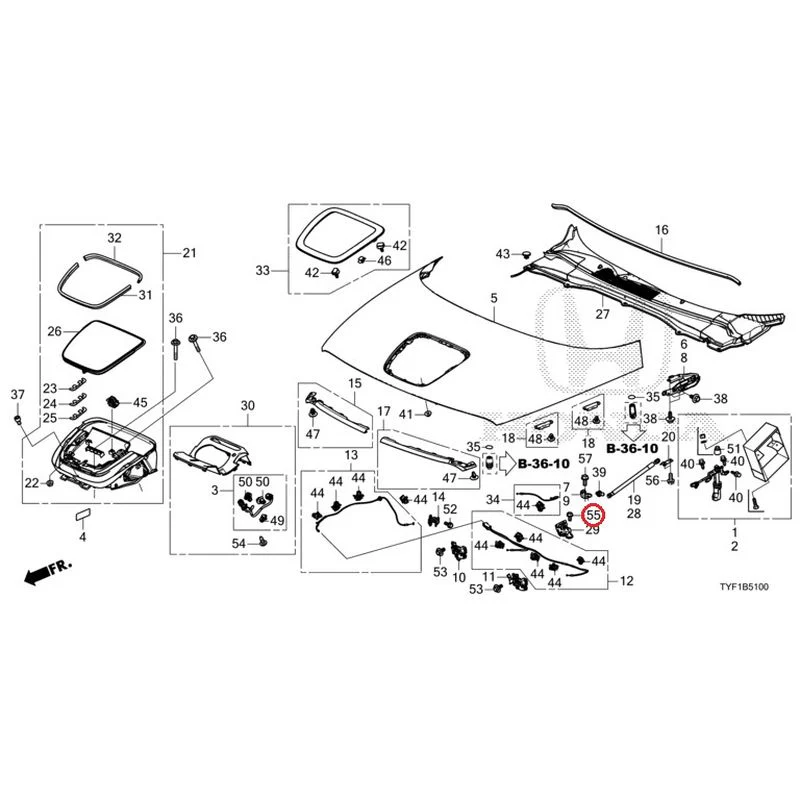 [NEW] JDM HONDA Honda e ZC7 2023 Hood GENUINE OEM - Image 58
