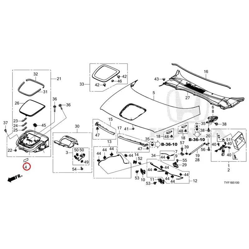 [NEW] JDM HONDA Honda e ZC7 2023 Hood GENUINE OEM - Image 7