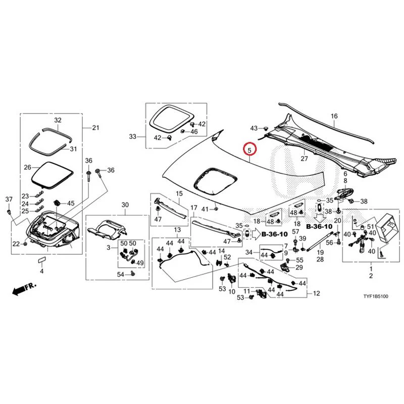 [NEW] JDM HONDA Honda e ZC7 2023 Hood GENUINE OEM - Image 8