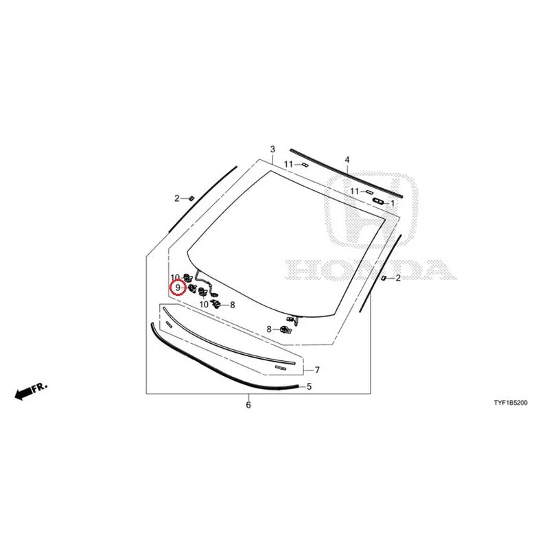 [NEW] JDM HONDA Honda e ZC7 2023 Front Windshield GENUINE OEM - Image 10