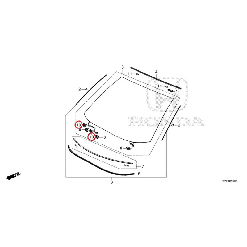 [NEW] JDM HONDA Honda e ZC7 2023 Front Windshield GENUINE OEM - Image 11