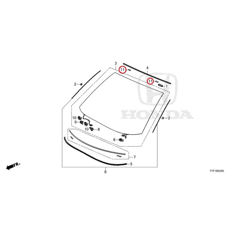 [NEW] JDM HONDA Honda e ZC7 2023 Front Windshield GENUINE OEM - Image 12