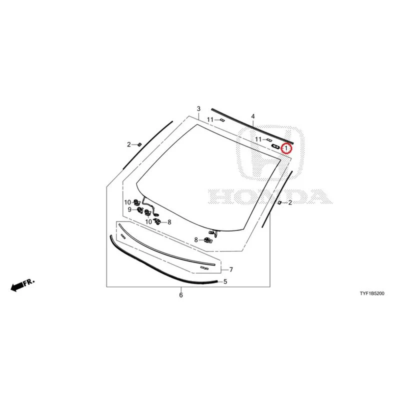 [NEW] JDM HONDA Honda e ZC7 2023 Front Windshield GENUINE OEM - Image 2