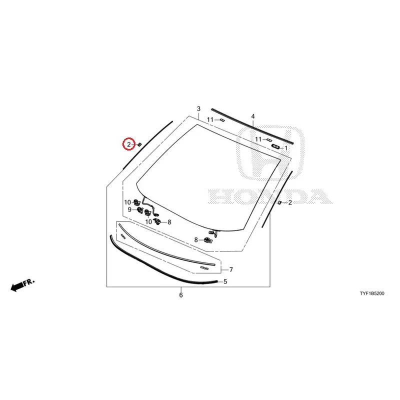 [NEW] JDM HONDA Honda e ZC7 2023 Front Windshield GENUINE OEM - Image 3