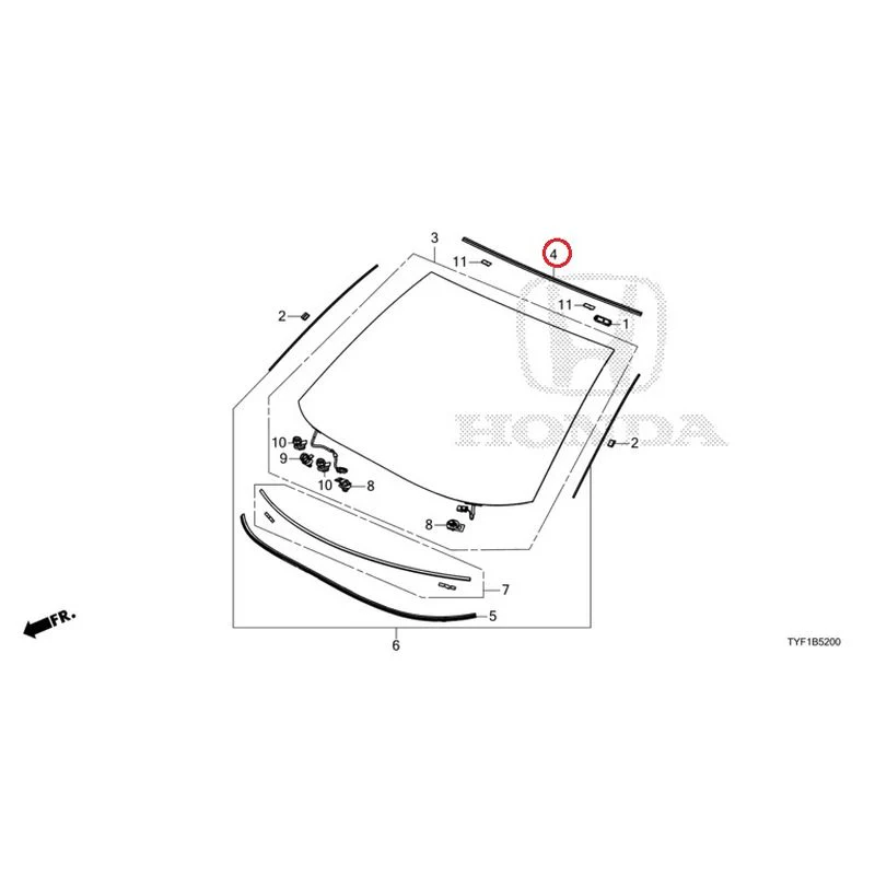 [NEW] JDM HONDA Honda e ZC7 2023 Front Windshield GENUINE OEM - Image 5