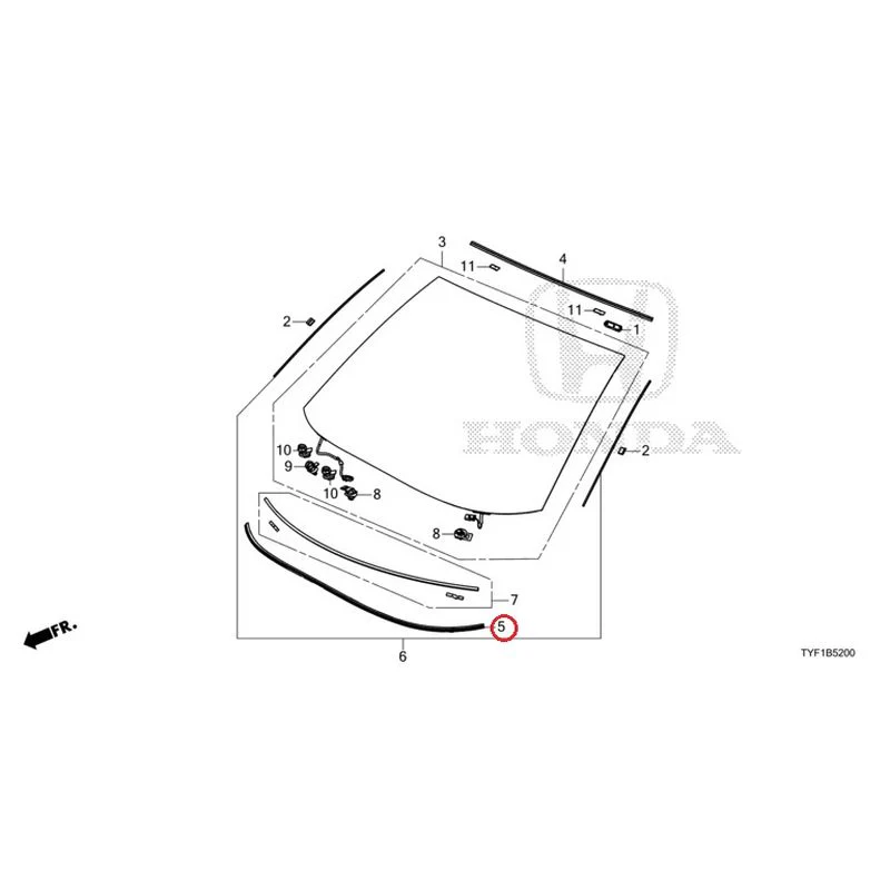 [NEW] JDM HONDA Honda e ZC7 2023 Front Windshield GENUINE OEM - Image 6