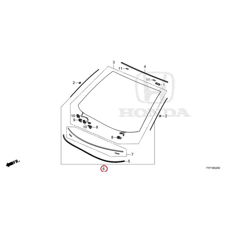 [NEW] JDM HONDA Honda e ZC7 2023 Front Windshield GENUINE OEM - Image 7