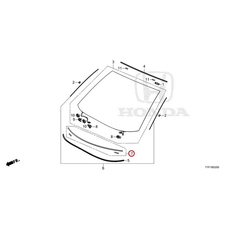 [NEW] JDM HONDA Honda e ZC7 2023 Front Windshield GENUINE OEM - Image 8