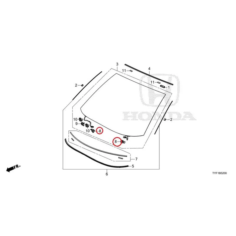 [NEW] JDM HONDA Honda e ZC7 2023 Front Windshield GENUINE OEM - Image 9