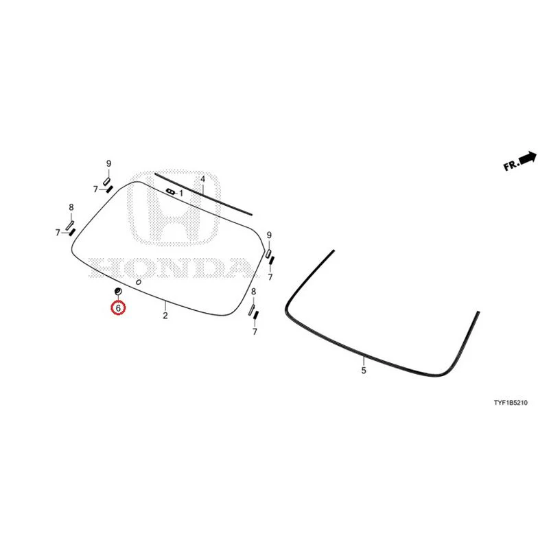 [NEW] JDM HONDA Honda e ZC7 2023 Rear Windshield Glass GENUINE OEM - Image 6