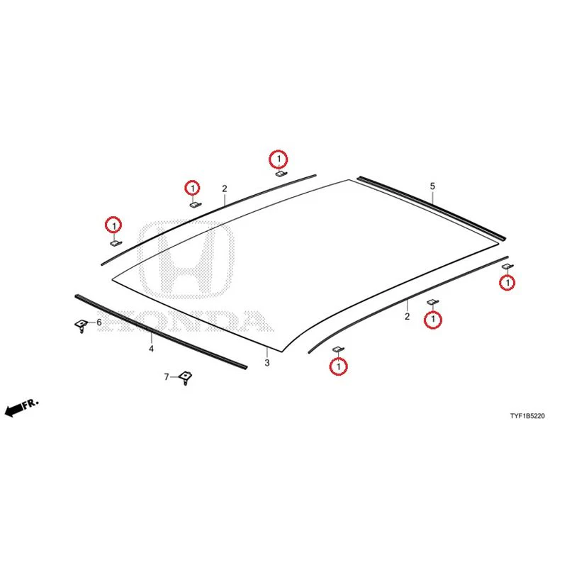 [NEW] JDM HONDA Honda e ZC7 2023 Roof Glass GENUINE OEM - Image 2