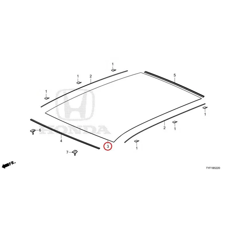 [NEW] JDM HONDA Honda e ZC7 2023 Roof Glass GENUINE OEM - Image 4