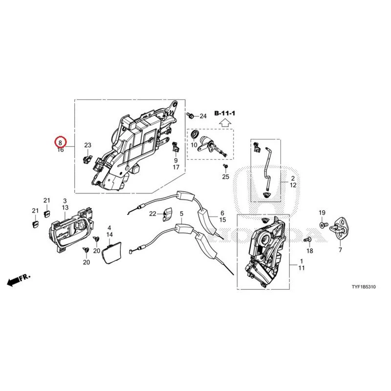 [NEW] JDM HONDA Honda e ZC7 2023 Front Door Locks/Outer Handles GENUINE OEM - Image 11
