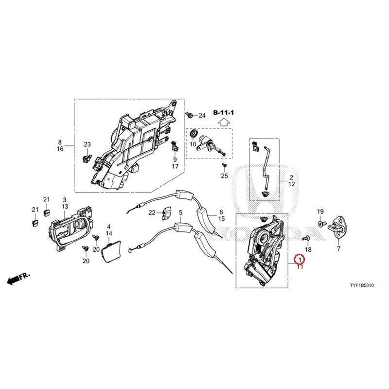 [NEW] JDM HONDA Honda e ZC7 2023 Front Door Locks/Outer Handles GENUINE OEM - Image 2