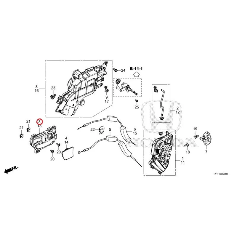 [NEW] JDM HONDA Honda e ZC7 2023 Front Door Locks/Outer Handles GENUINE OEM - Image 4