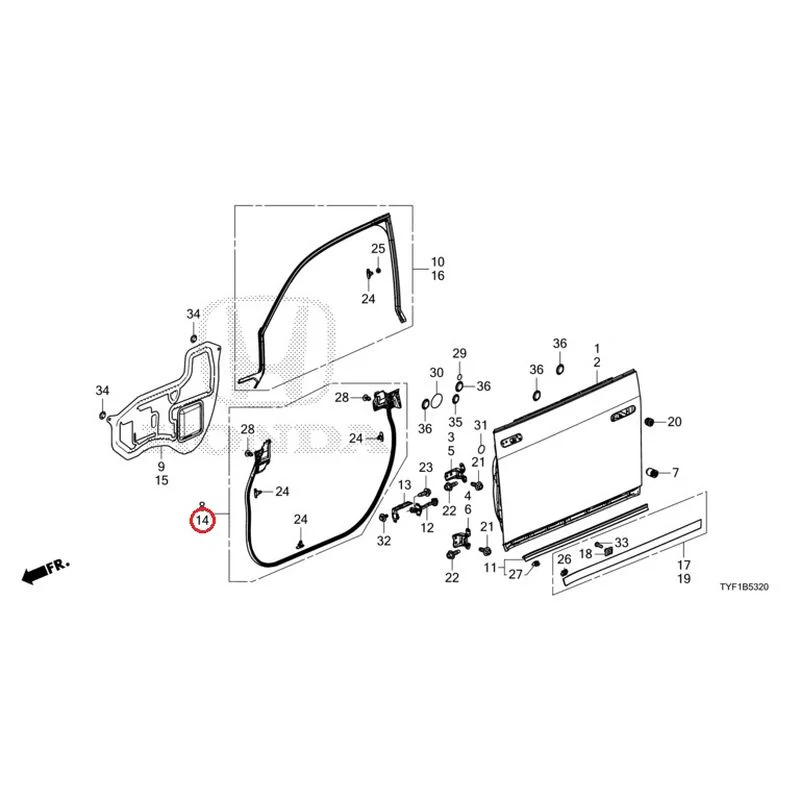 [NEW] JDM HONDA Honda e ZC7 2023 Front Door Panel GENUINE OEM - Image 15