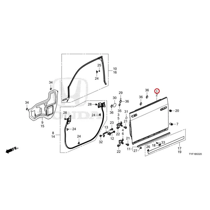 [NEW] JDM HONDA Honda e ZC7 2023 Front Door Panel GENUINE OEM - Image 2