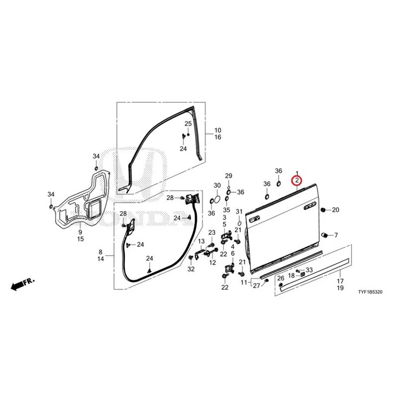 [NEW] JDM HONDA Honda e ZC7 2023 Front Door Panel GENUINE OEM - Image 3