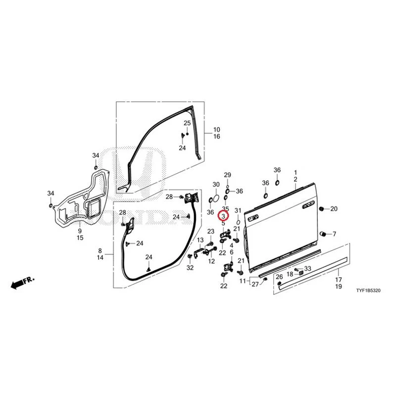 [NEW] JDM HONDA Honda e ZC7 2023 Front Door Panel GENUINE OEM - Image 4