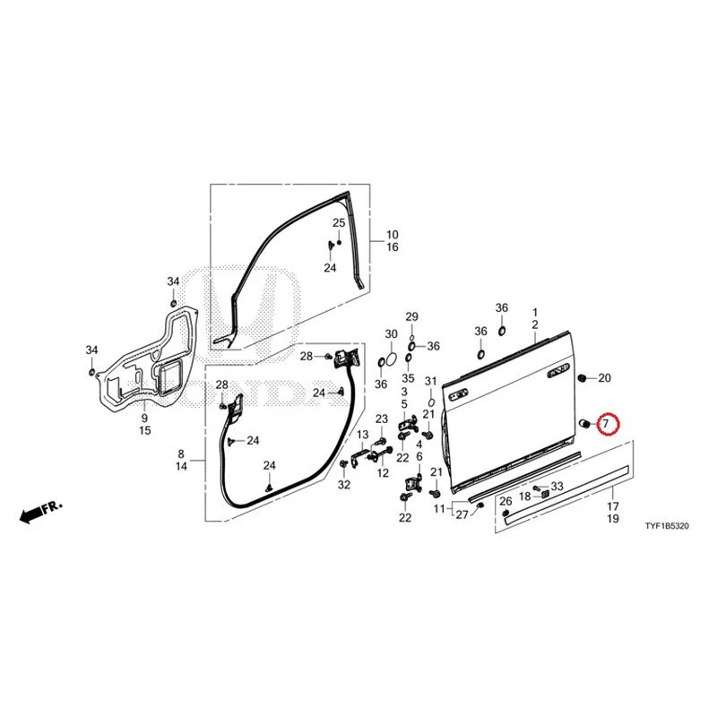 [NEW] JDM HONDA Honda e ZC7 2023 Front Door Panel GENUINE OEM - Image 8