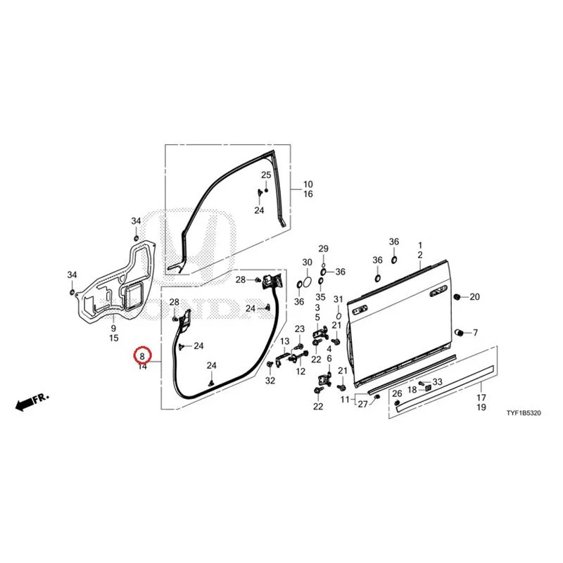 [NEW] JDM HONDA Honda e ZC7 2023 Front Door Panel GENUINE OEM - Image 9