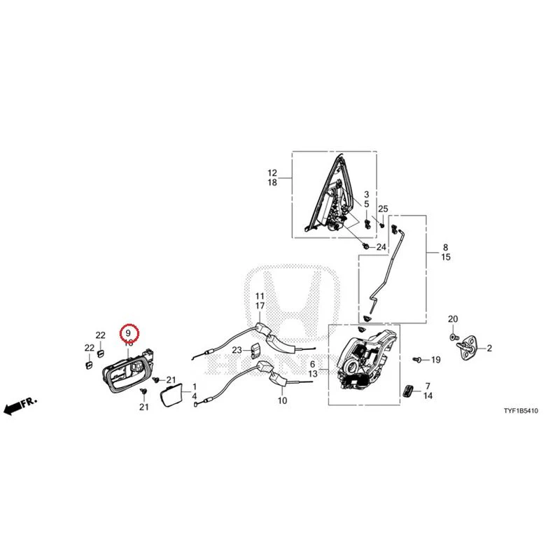 [NEW] JDM HONDA Honda e ZC7 2023 Rear Door Locks/Outer Handles GENUINE OEM - Image 10